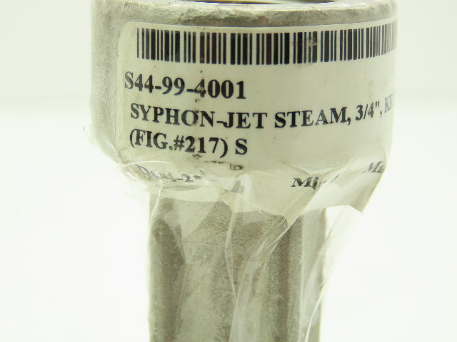 S&K Fig 217 Steam Jet Syphon Pump 3/4" NPT Threaded Stainless