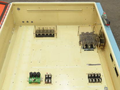 Hoffman Electrical Enclosure Control Panel 72x38x12" Shelf 10x15" Cutout 60A Dis
