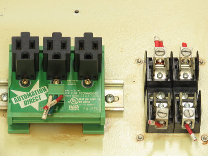 Hoffman Electrical Enclosure Control Panel 72x38x12" Shelf 10x15" Cutout 60A Dis