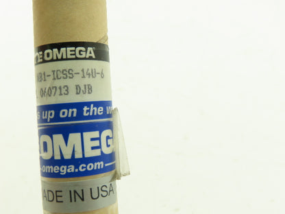 Omega NB1-ICSS-14U-6 Industrial Thermocouple 6" Probe 1/2" NPT Protection Head