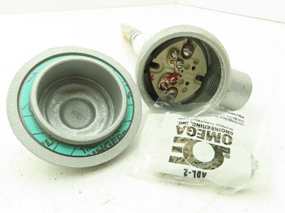 Omega NB1-ICSS-14U-6 Industrial Thermocouple 6" Probe 1/2" NPT Protection Head