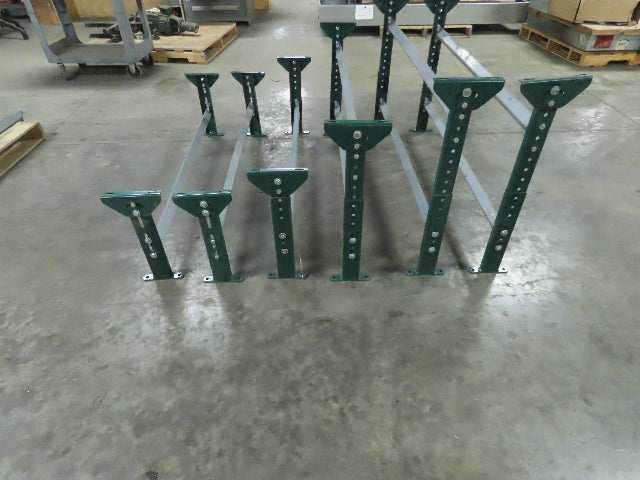 H-Stand 54" Incline Conveyor Leg Supports Green 16"-41" Adj Height  Lot of 6