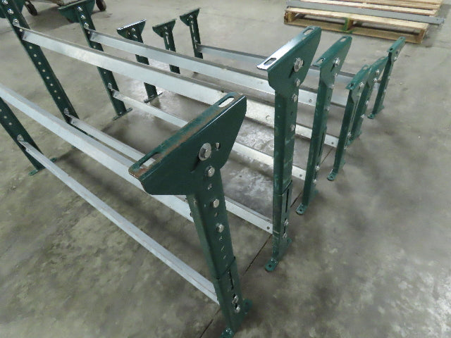 H-Stand 54" Incline Conveyor Leg Supports Green 16"-41" Adj Height  Lot of 6