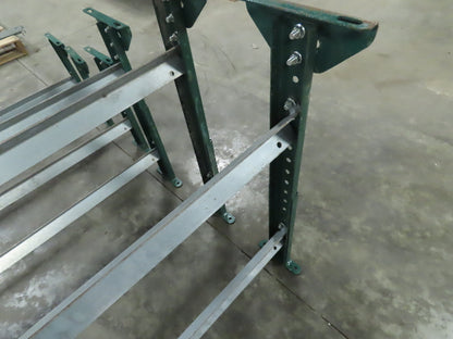 H-Stand 54" Incline Conveyor Leg Supports Green 16"-41" Adj Height  Lot of 6