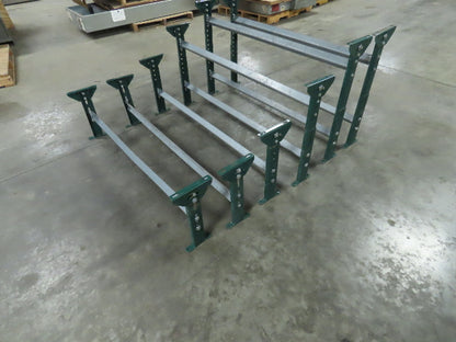 H-Stand 54" Incline Conveyor Leg Supports Green 16"-41" Adj Height  Lot of 6