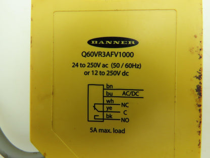Banner Q60VR3AFV1000 Photoelectric Sensor Q60 Series 2M Range Delay On / Off