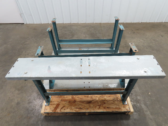 40" Wide Conveyor Leg Stationary Floor Support Blue 24-29" Adj Height  Lot of 4
