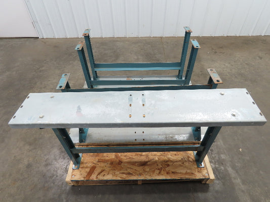 40" Wide Conveyor Leg Stationary Floor Support Blue 24-29" Adj Height  Lot of 4