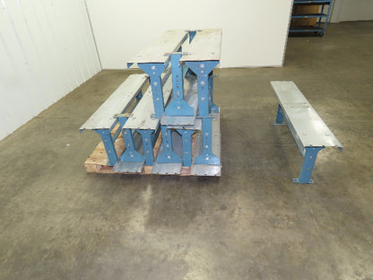 40" Wide Conveyor Leg Stationary Floor Support Blue 17-24" Adj Height  Lot of 10