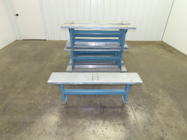 40" Wide Conveyor Leg Stationary Floor Support Blue 17-24" Adj Height  Lot of 10