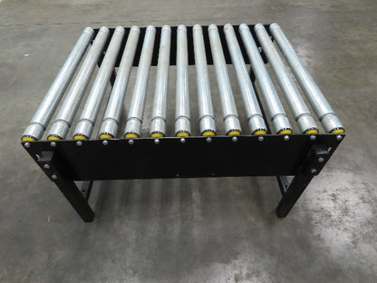 Interroll 29"W Grooved Roller Conveyor 38"L End Section  Lot of 3