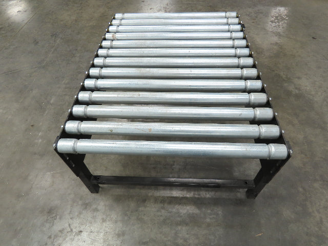 Interroll 29"W Grooved Roller Conveyor 38"L End Section  Lot of 3