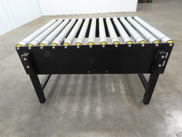 Interroll 29"W Grooved Roller Conveyor 38"L End Section  Lot of 3