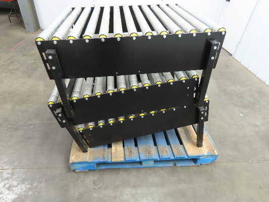 Interroll 29"W Grooved Roller Conveyor 38"L End Section  Lot of 3