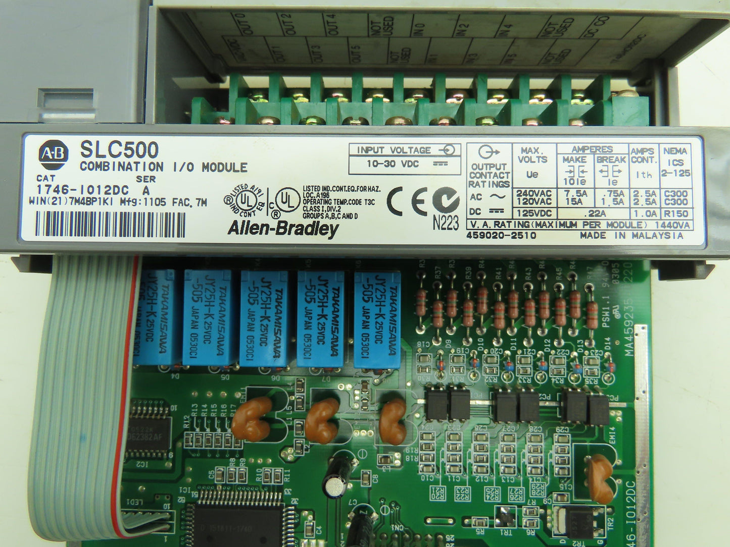 Allen Bradley 1746-IO12DC SLC500 Combination I/O Module Input Output