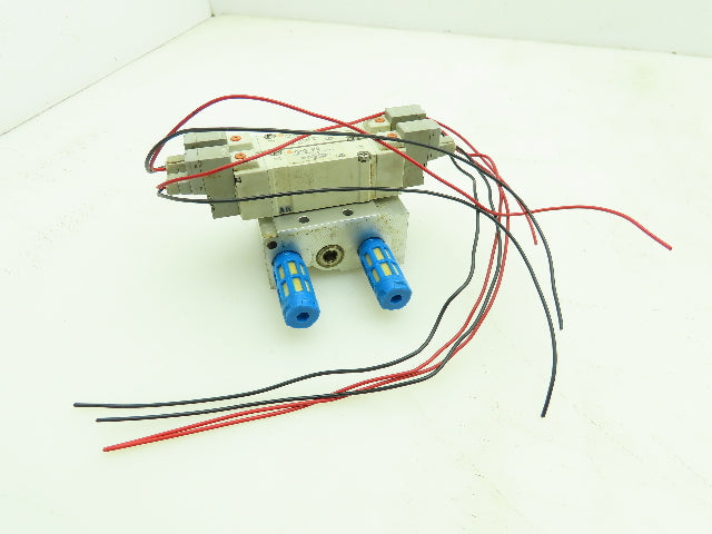 SMC SY5240-5L0 Solenoid Spool Valve Manifold 2 Position Double Acting 24VDC