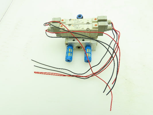 SMC SY5240-5L0 Solenoid Spool Valve Manifold 2 Position Double Acting 24VDC