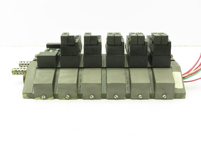 Rexroth Aventics 6-Station Manifold Pneumatic Directional Solenoid Valve Bank