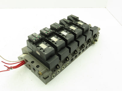 Rexroth Aventics 6-Station Manifold Pneumatic Directional Solenoid Valve Bank