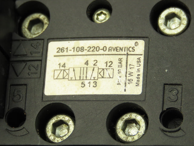 Rexroth Aventics 6-Station Manifold Pneumatic Directional Solenoid Valve Bank