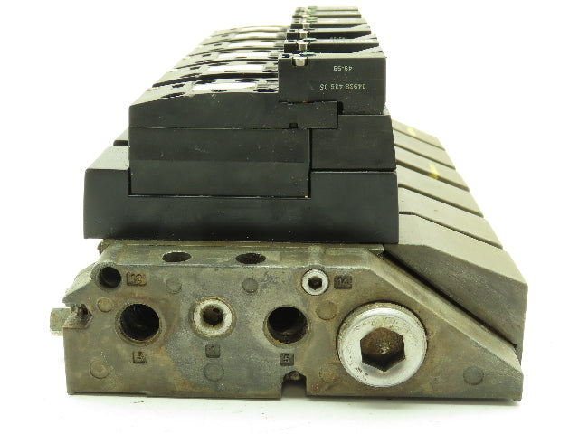 Rexroth Aventics 6-Station Manifold Pneumatic Directional Solenoid Valve Bank