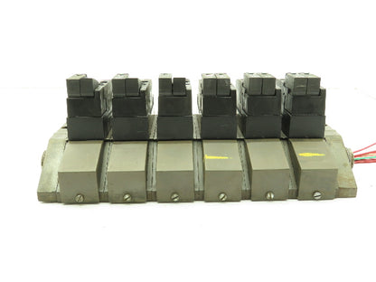 Rexroth Aventics 6-Station Manifold Pneumatic Directional Solenoid Valve Bank