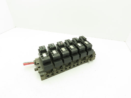 Rexroth Aventics 6-Station Manifold Pneumatic Directional Solenoid Valve Bank