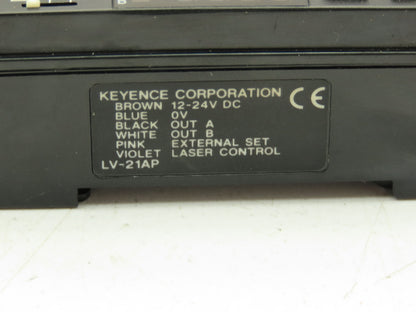 Keyence LV-21AP Digital Laser Sensor Amplifier Main Unit PNP  Lot of 2