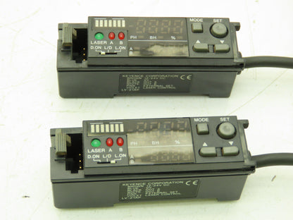 Keyence LV-21AP Digital Laser Sensor Amplifier Main Unit PNP  Lot of 2
