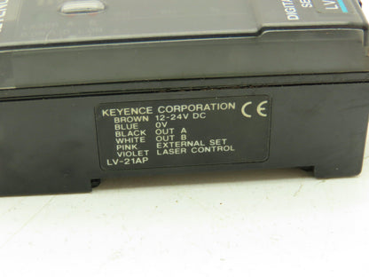 Keyence LV-21AP Digital Laser Sensor Amplifier Main Unit PNP  Lot of 2