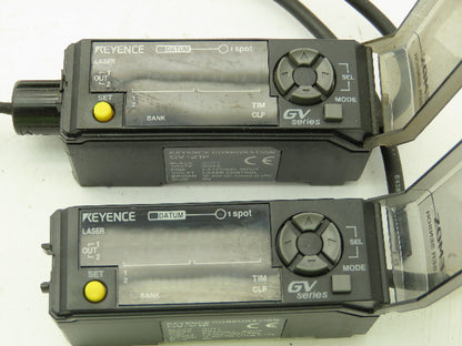 Keyence GV-21P Digital CMOS Laser Sensor Amplifier Main Unit PNP  Lot of 2