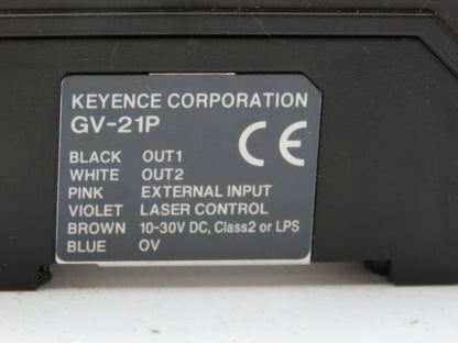 Keyence GV-21P Digital CMOS Laser Sensor Amplifier Main Unit PNP  Lot of 2