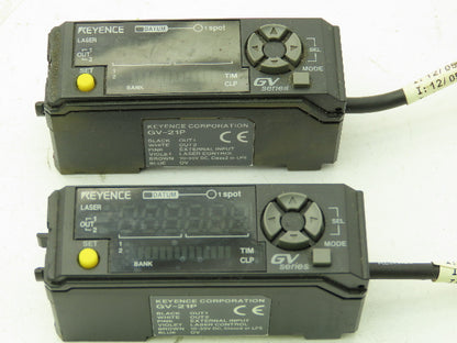 Keyence GV-21P Digital CMOS Laser Sensor Amplifier Main Unit PNP  Lot of 2
