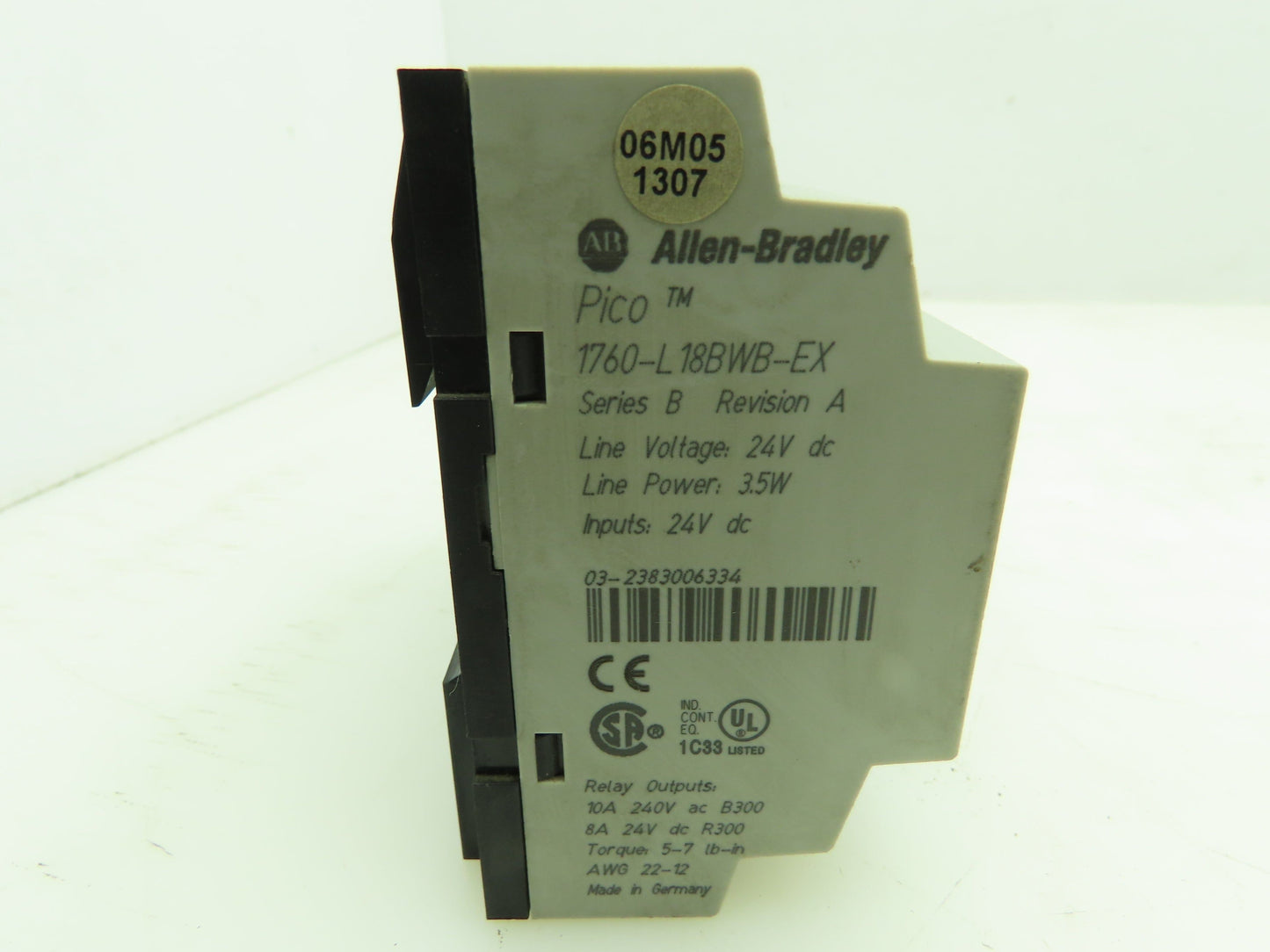 Allen Bradley 1760-L18BWB-EX Pico PLC Controller 24VDC