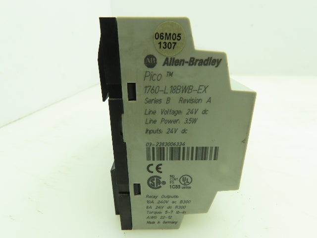Allen Bradley 1760-L18BWB-EX Pico PLC Controller 24VDC