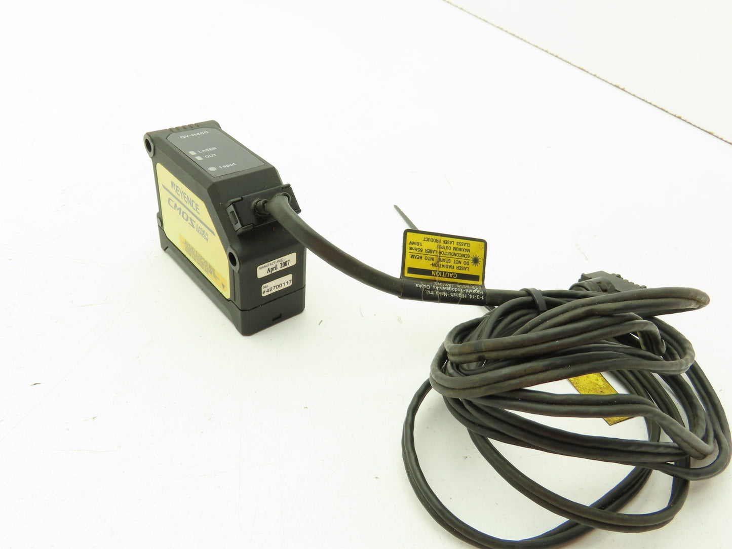 Keyence GV-H450 Digital CMOS Laser Sensor Head Long-Range 160-450mm