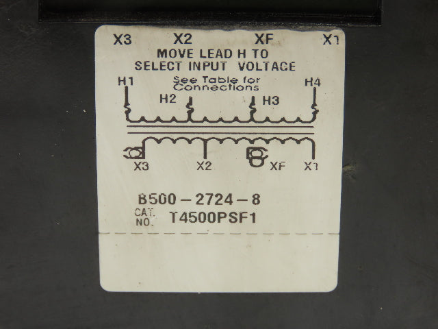 ABB T4500PSF1 Control Transformer 500VA 1PH 50-60Hz Temp CL 105C