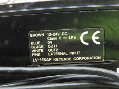 Keyence LV-11SAP Laser Sensor Amplifier with LV-S31 Head 50-200mm