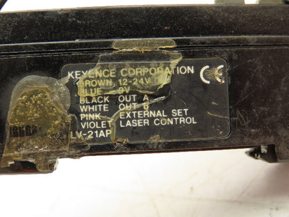 Keyence LV-21AP Laser Sensor Amplifier with LV-H32 Reflective Head