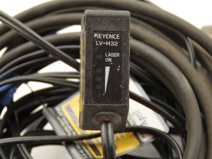 Keyence LV-21AP Laser Sensor Amplifier with LV-H32 Reflective Head