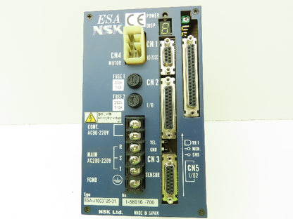 NSK ESA-J1003T25-31 Servo Drive Motor Control Unit 220V 3Ph Input 1.8A