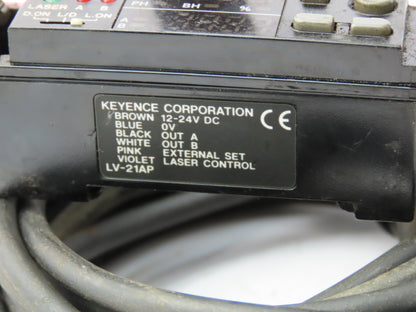 Keyence LV-21AP Digital Laser Sensor Amplifier Main Unit  Lot of 2