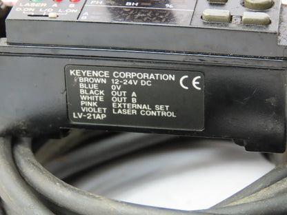 Keyence LV-21AP Digital Laser Sensor Amplifier Main Unit  Lot of 2