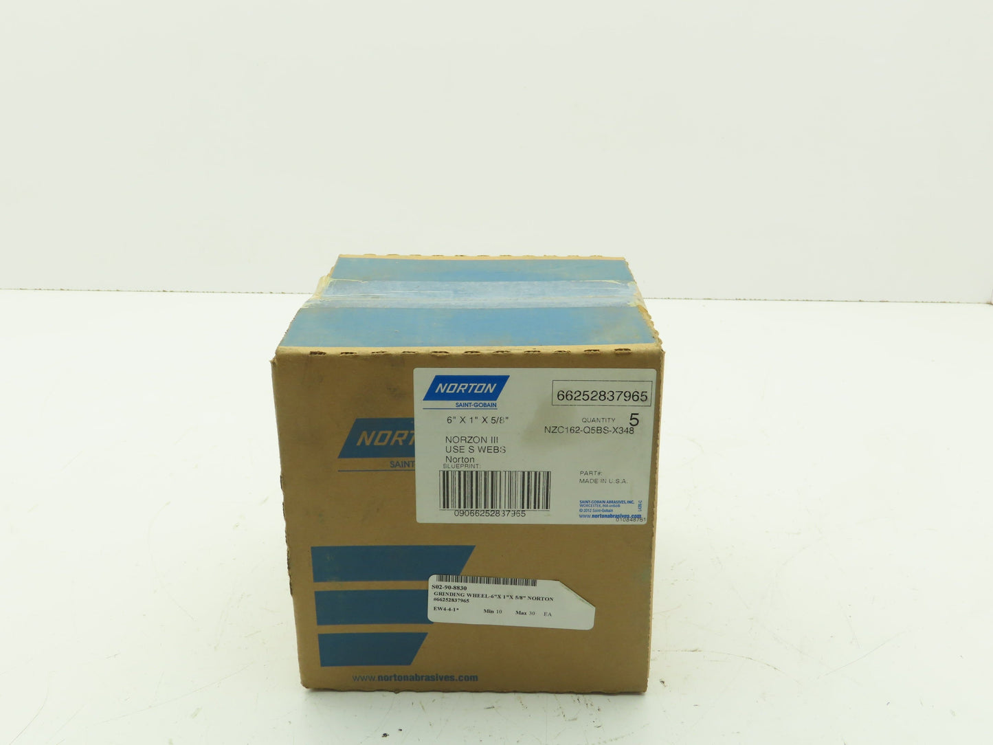 Norton NZC162Q5BS-X348 Grinding Wheel 6"x 1"x5/8" Lot of 5