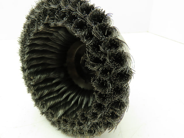 Weiler 12536 6" Double Row Wire Cup Brush .014" Wire 5/8"-11 UNC Nut