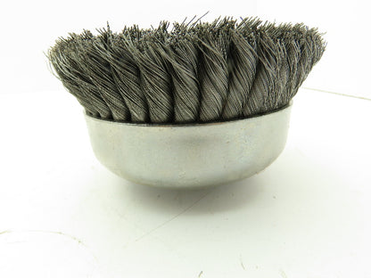 Weiler 12536 6" Double Row Wire Cup Brush .014" Wire 5/8"-11 UNC Nut