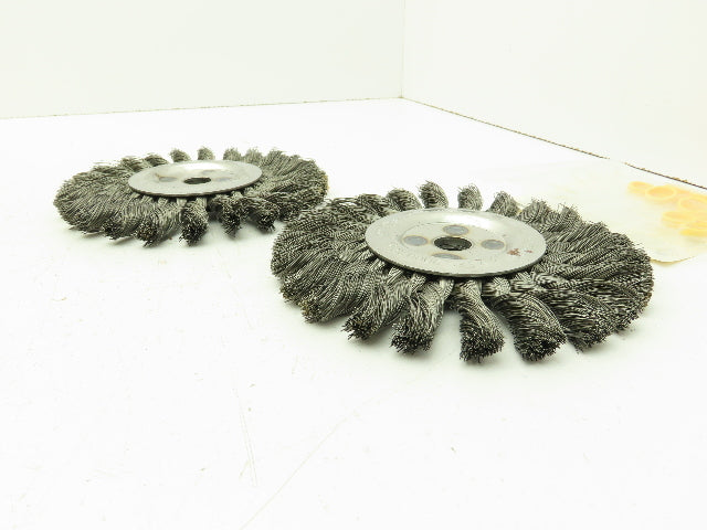 Osborn 26043  6" Knot Wire Wheel Brush 1/2" x .0160 x 5/8" 9000 RPM Lot of 12