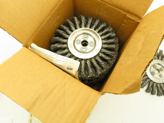 Osborn 26043  6" Knot Wire Wheel Brush 1/2" x .0160 x 5/8" 9000 RPM Lot of 12