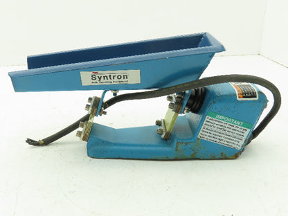 Syntron F-T0C Magnetic Vibrating Lab Chute Feeder 2x8" Pan Trough 115V F-Series