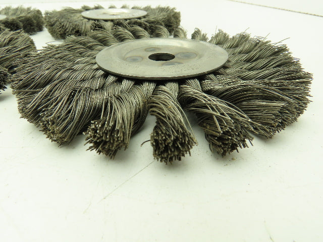 Osborn 26043  6" Knot Wire Wheel Brush 1/2" x .0160 x 5/8" 9000 RPM Lot of 5
